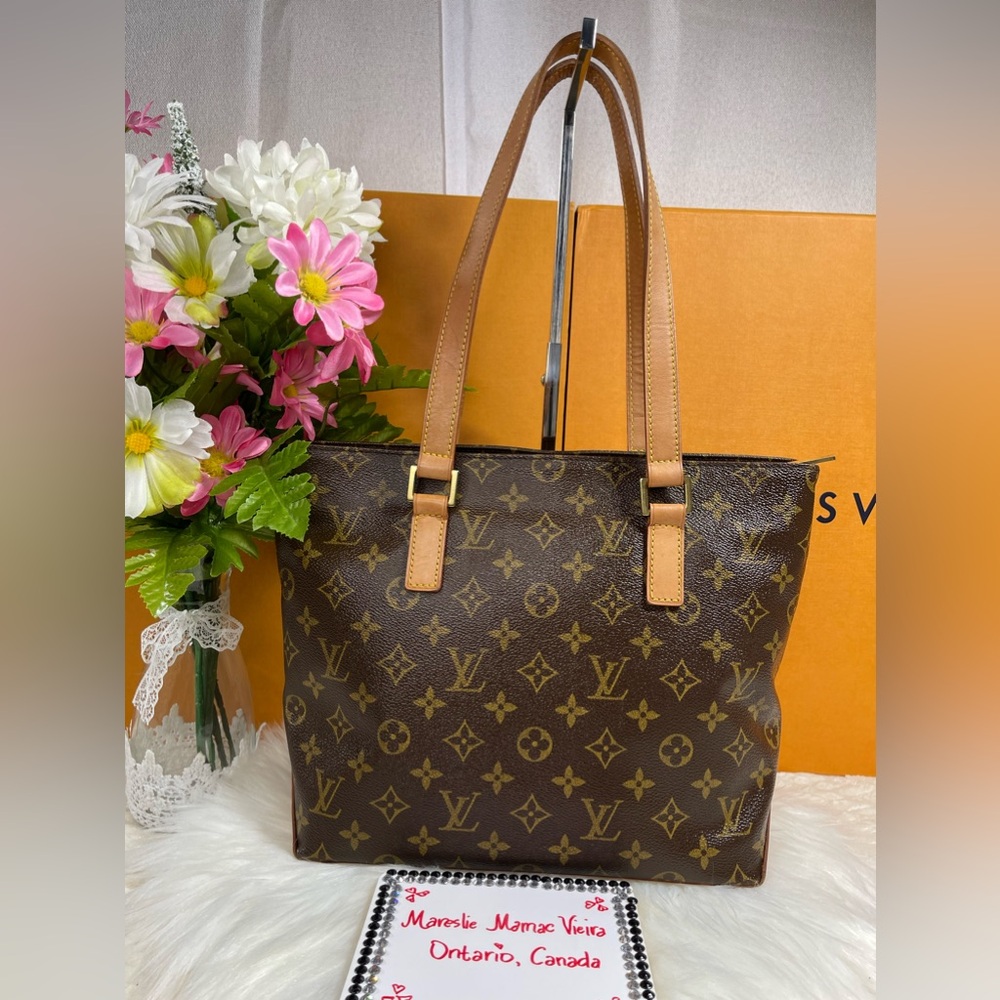 🌸CABAS PIANO HAND TOTE BAG PURSE MONOGRAM